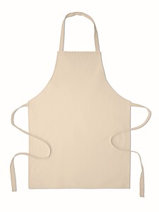Recycled cotton apron, beige