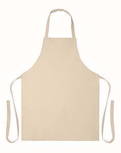 Recycled cotton apron, beige