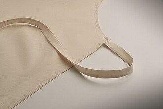 Recycled cotton apron, beige