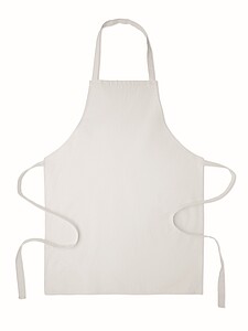 Recycled cotton apron, white