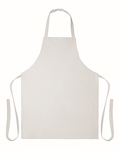 Recycled cotton apron, white