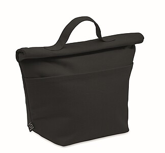 Recycled cotton cooler bag, black
