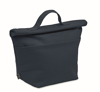 Recycled cotton cooler bag, french navy