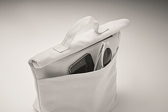 Recycled cotton cooler bag, white