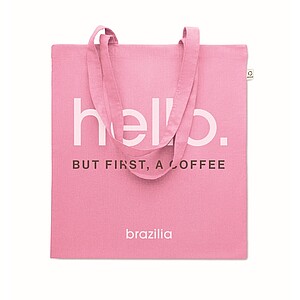 Recycled cotton shopping bag, baby pink
