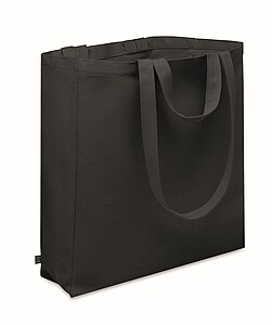 Recycled cotton shopping bag, black