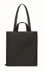 Recycled cotton shopping bag, black