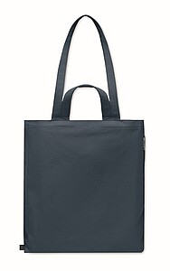 Recycled cotton shopping bag, blue