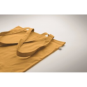 Recycled cotton shopping bag, ochre