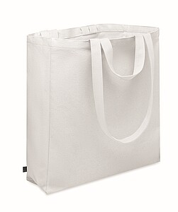 Recycled cotton shopping bag, white