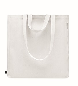 Recycled cotton shopping bag, white