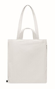 Recycled cotton shopping bag, white