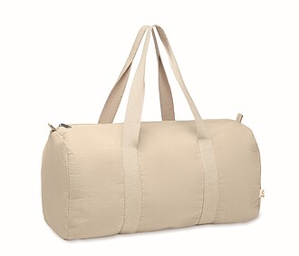 Recycled cotton sports bag, beige