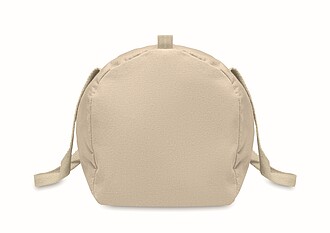 Recycled cotton sports bag, beige