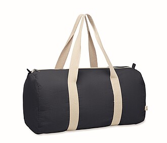 Recycled cotton sports bag, french navy
