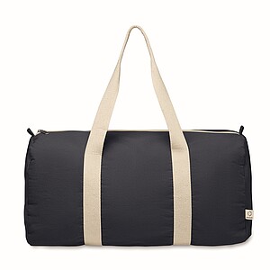 Recycled cotton sports bag, french navy