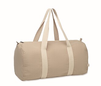 Recycled cotton sports bag, khaki