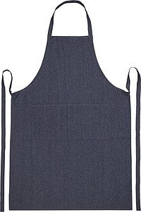 Recycled denim apron, dark blue