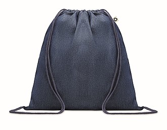 Recycled denim drawstring bag
