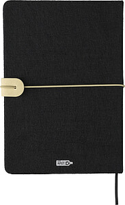 Recycled felt notebook (A5) Dario, black