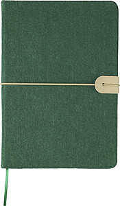Recycled felt notebook (A5) Dario, green