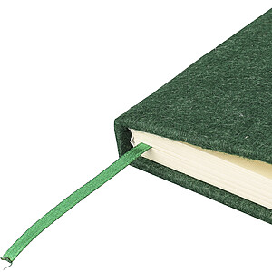 Recycled felt notebook (A5) Dario, green