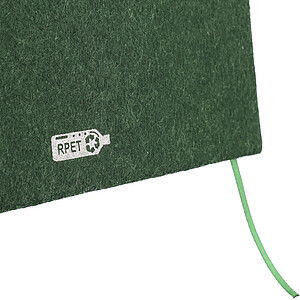 Recycled felt notebook (A5) Dario, green