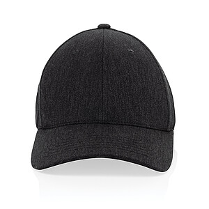 Recycled heather 6 panel cap 200gr, black