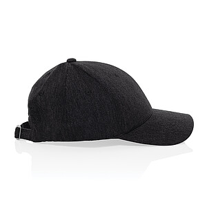 Recycled heather 6 panel cap 200gr, black