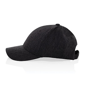 Recycled heather 6 panel cap 200gr, black