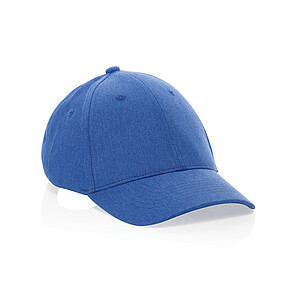 Recycled heather 6 panel cap 200gr, blue