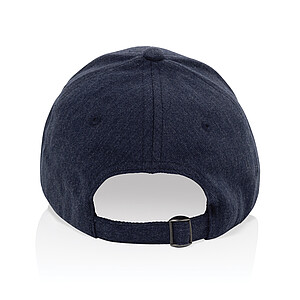 Recycled heather 6 panel cap 200gr, navy