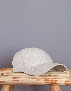 Recycled heather 6 panel cap 200gr, off white