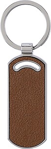 Recycled leather keychain Jill, brown