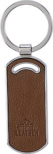 Recycled leather keychain Jill, brown