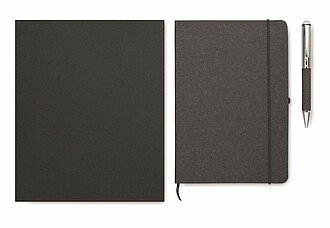 Recycled leather notebook set