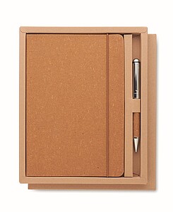 Recycled leather notebook set