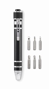 recycled multi tool pen, black