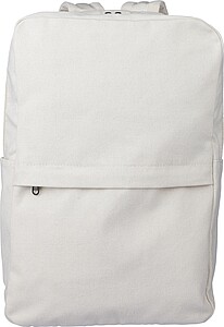 Recycled polycotton (330 gsm) backpack, beige