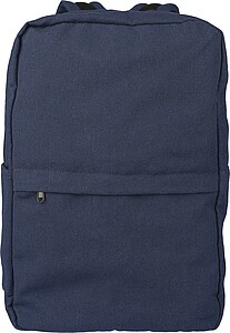 Recycled polycotton (330 gsm) backpack, blue