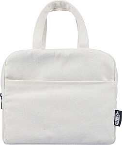 Recycled polycotton (330 gsm) cooler bag, beige