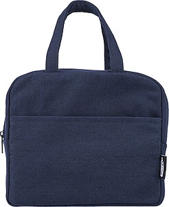 Recycled polycotton (330 gsm) cooler bag, blue