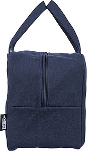 Recycled polycotton (330 gsm) cooler bag, blue