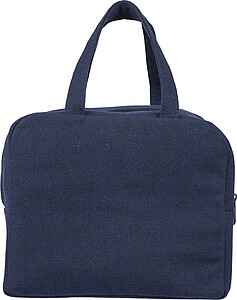 Recycled polycotton (330 gsm) cooler bag, blue