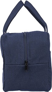 Recycled polycotton (330 gsm) cooler bag, blue