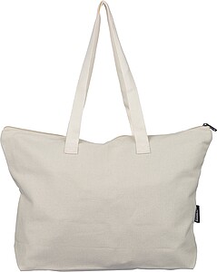 Recycled polycotton (330 gsm) tote bag Malina, beige
