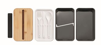 Recycled PP two-tier lunch box