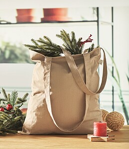 Recycled pre-consumer cotton shopping bag