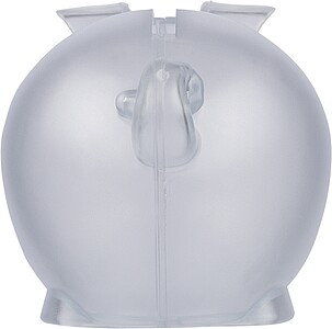 Recycled PS plastic piggy bank Vivi, neutral