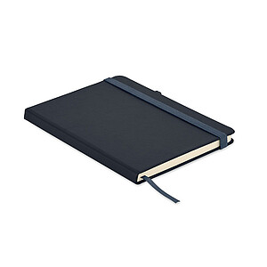 Recycled PU A5 lined notebook, french navy